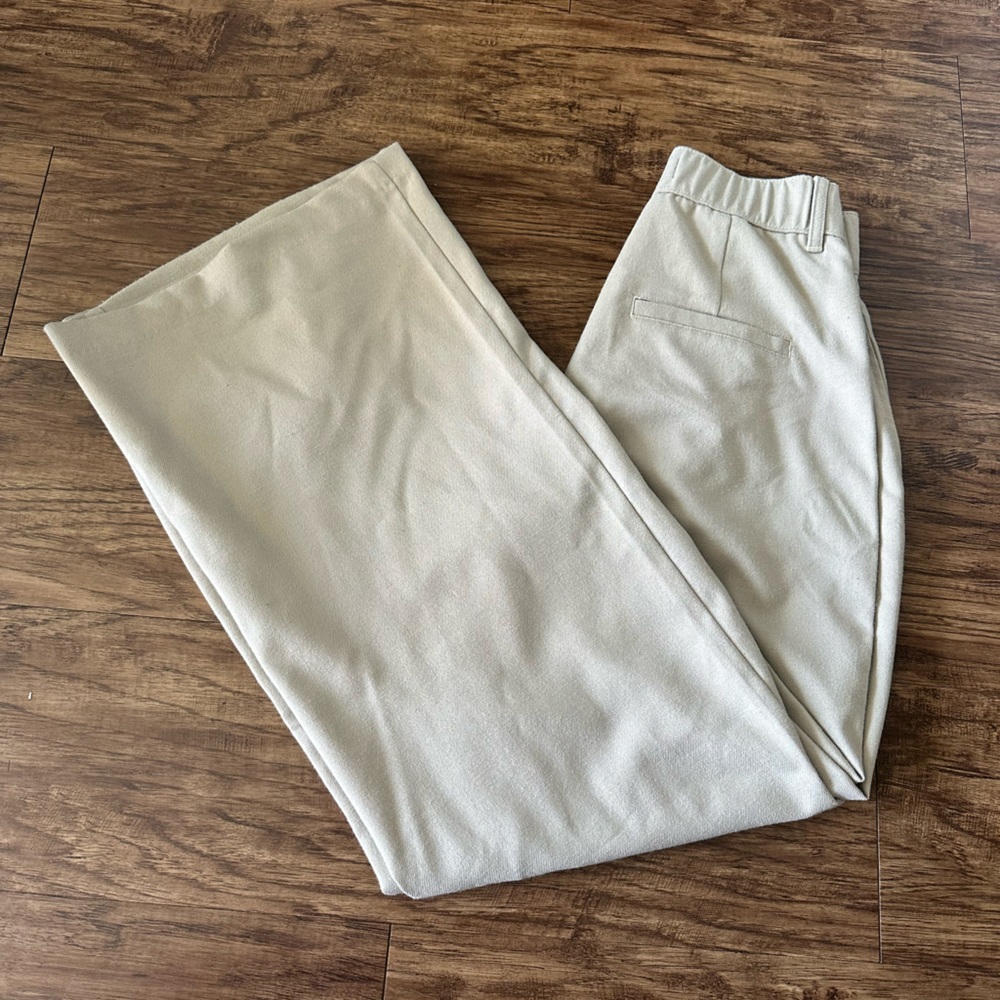 Abercrombie Curve Love A&F Sloane Tailored Pant Trousers Brown/Khaki Size XS